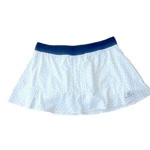 Tasc Rhythm White Ace Dot Golf Skirt Size Small